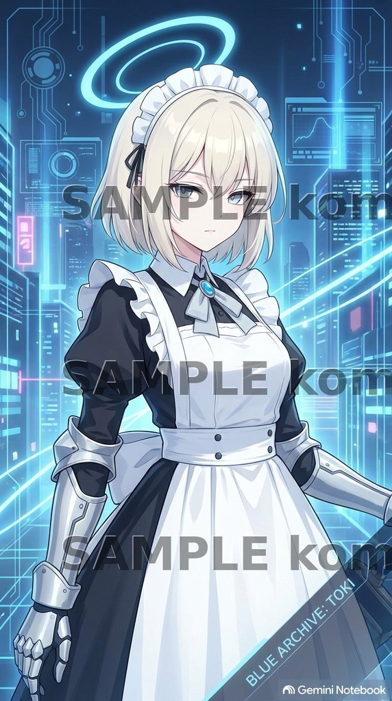 【スマホ壁紙】ブルーアーカイブ トキ風 高画質イラスト素材