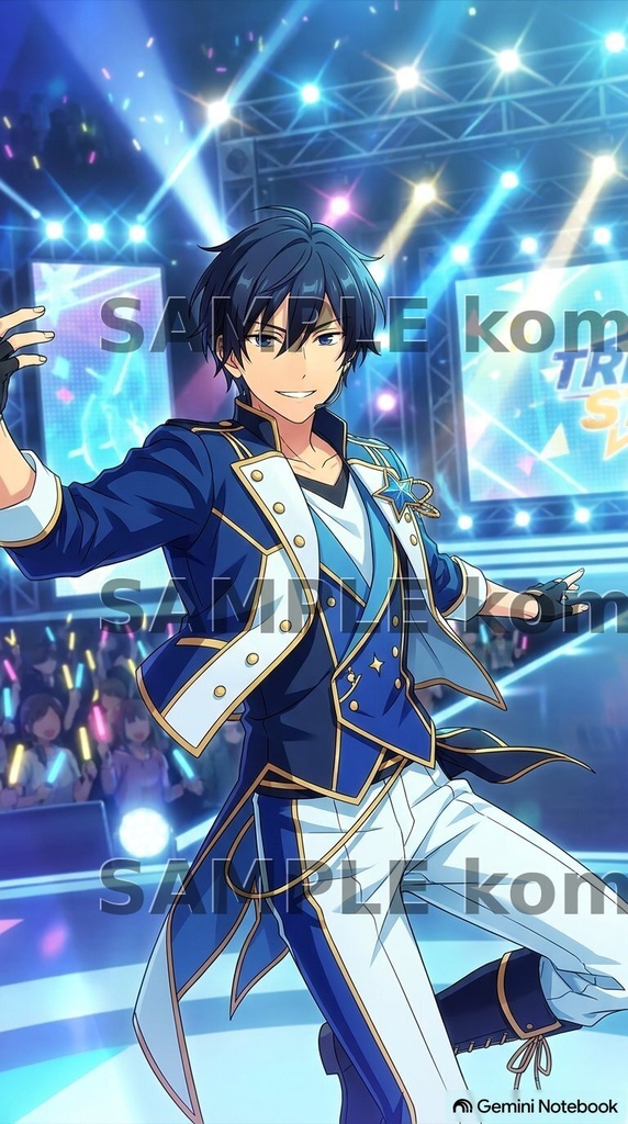 【スマホ壁紙】あんさんぶるスターズ！ 氷鷹北斗風 高画質イラスト素材