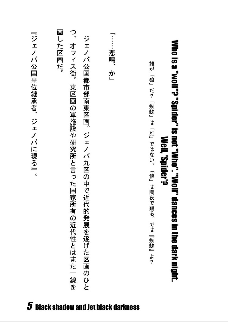 BOJ-SSS1『Black shadow and Jet black darkness』