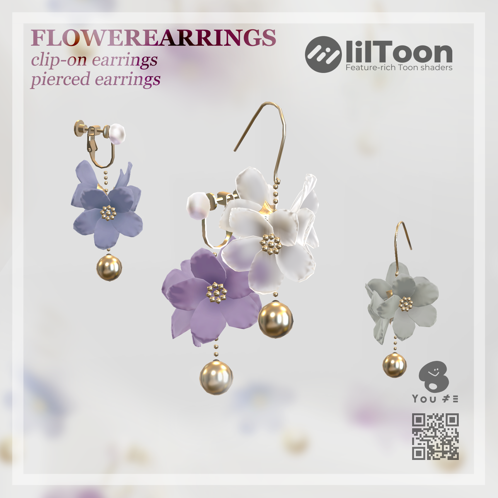 FLOWEREARRINGS［VRChat想定］