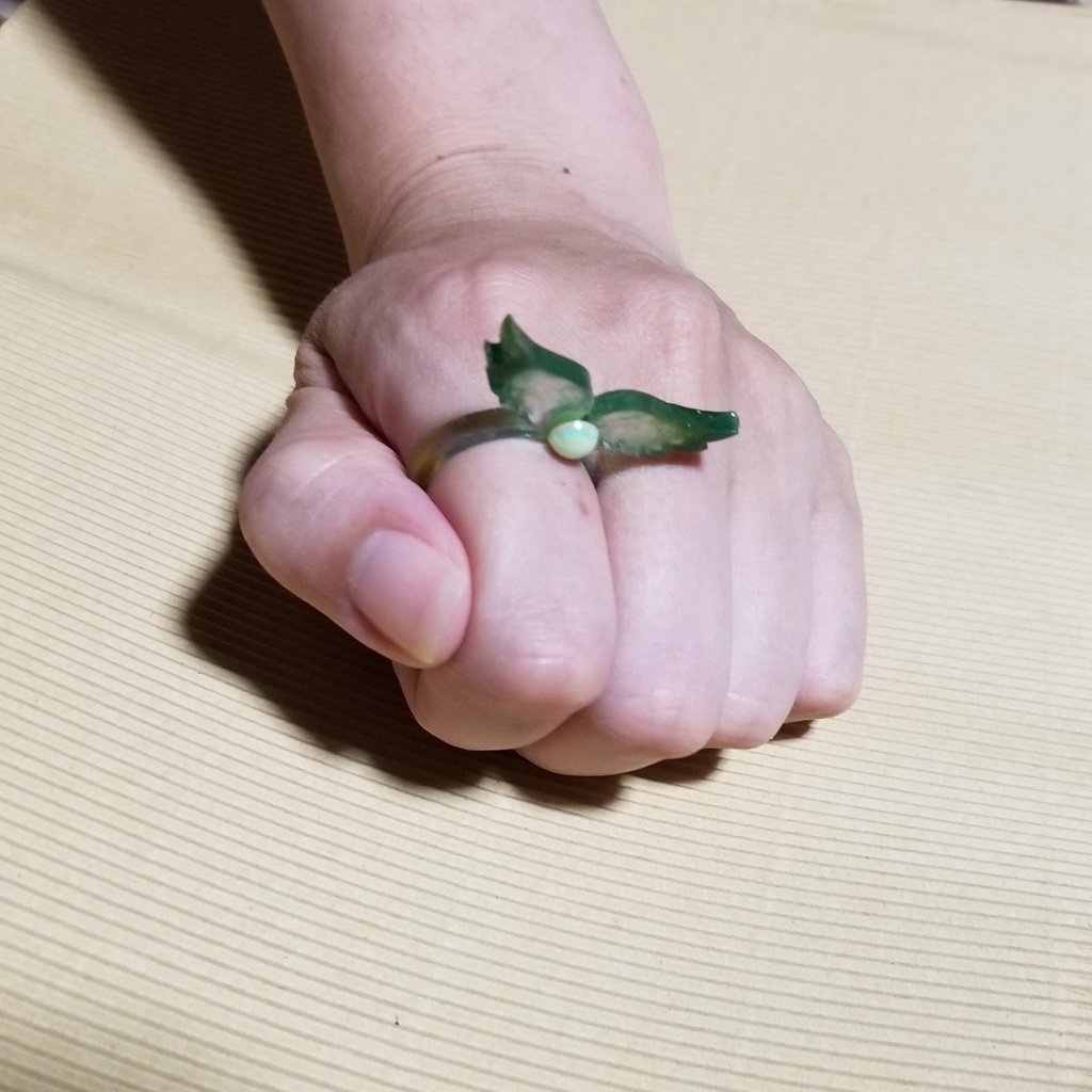 天使と悪魔の指輪【レジンハンドメイド】