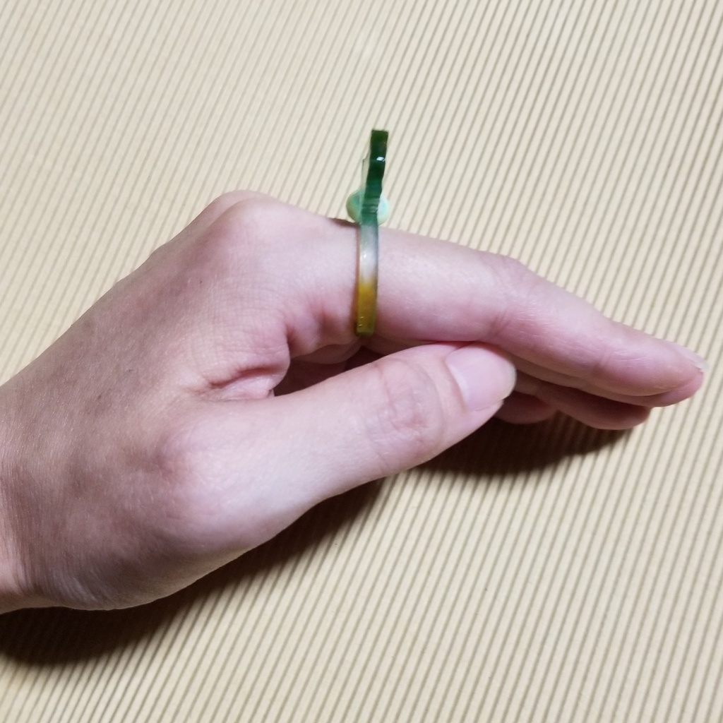 天使と悪魔の指輪【レジンハンドメイド】