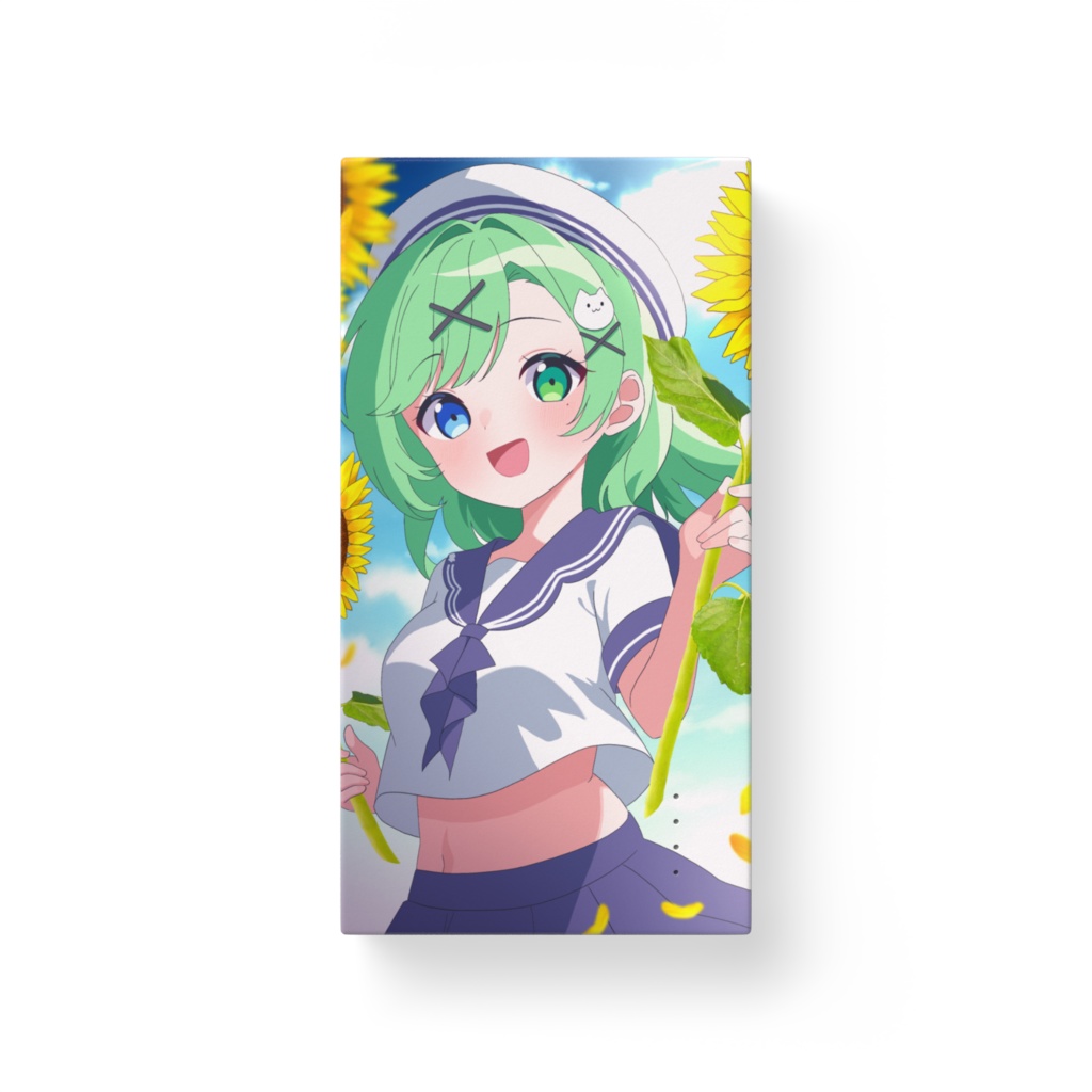 ひまわりとセーラー服モバイルバッテリー