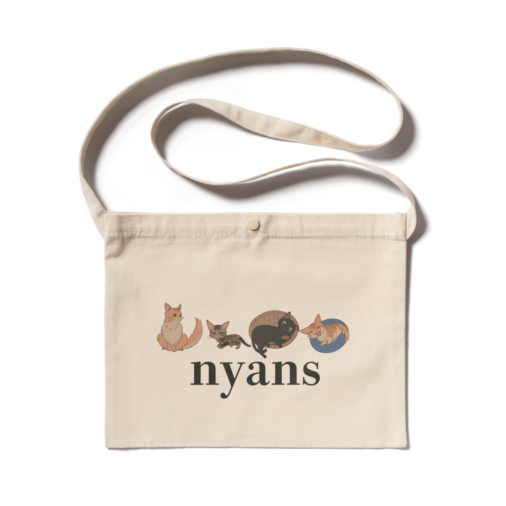 にゃんずサコッシュ(ナチュラル)