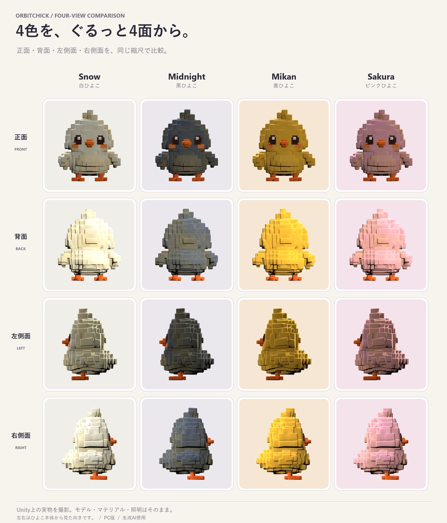 【MA対応】頭上をまわるひよこギミックOrbitchick【AI製作品】