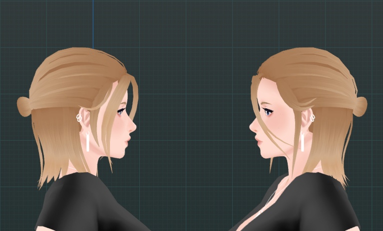Half-Up Hair - VRChat Hair Asset