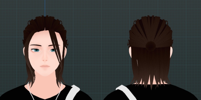 Half-Up Hair - VRChat Hair Asset