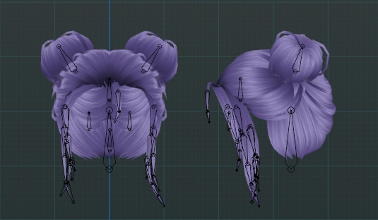 Space Buns - VRChat Hair Asset