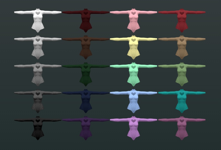 Heart-Cut Bodysuit & Boots - VRChat Clothing Asset