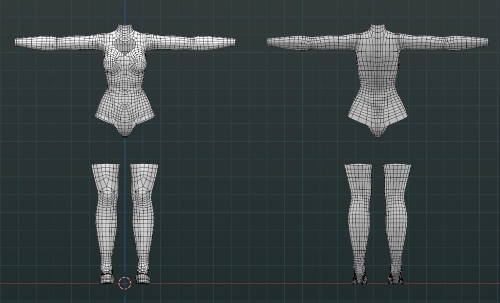 Heart-Cut Bodysuit & Boots - VRChat Clothing Asset