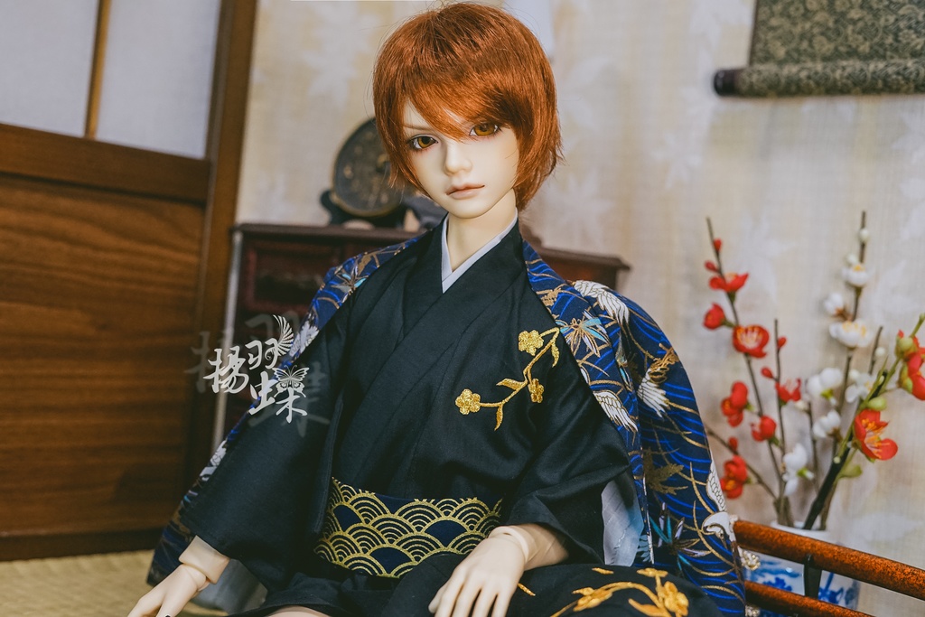 SDGrB 着物+羽織セット 鶴に梅