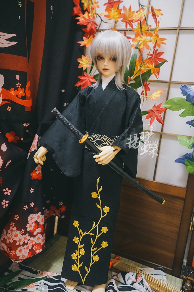 SDGrB 着物+羽織セット 鶴に梅