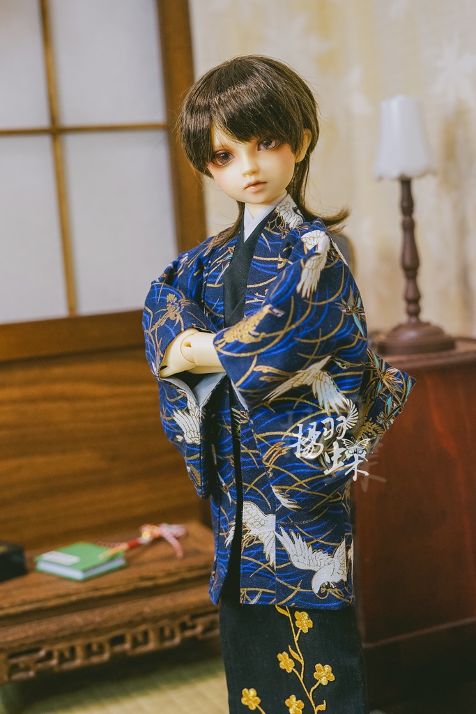 SDGrB 着物+羽織セット 鶴に梅