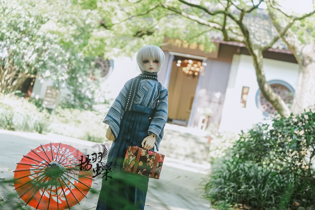 SDM/MSD少年 着物+袴セット 大正ロマン書生風