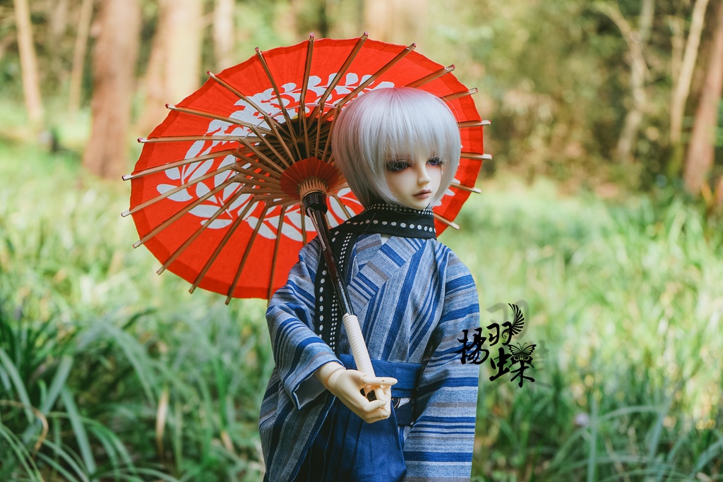 SDM/MSD少年 着物+袴セット 大正ロマン書生風