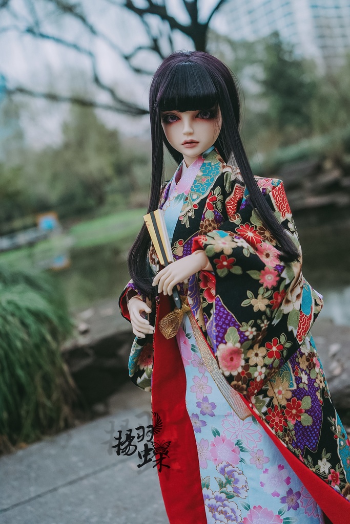 SD13少女/DD 時代風衣装 安土桃山打掛 牡丹