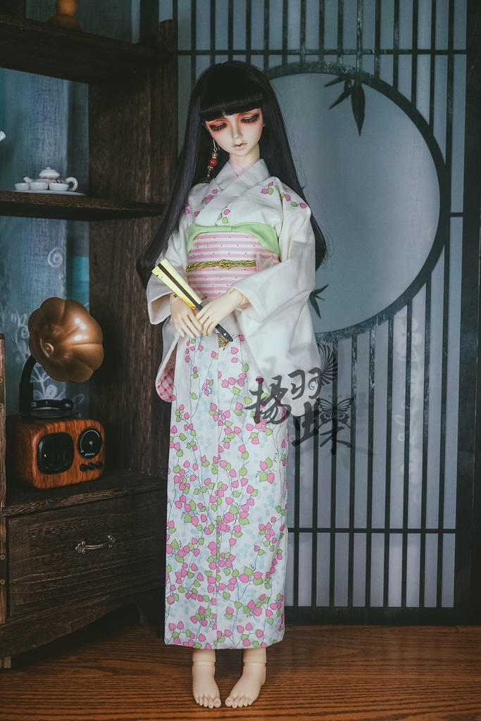 【売切・展示】DD/SD13少女 着物 若葉と蝶