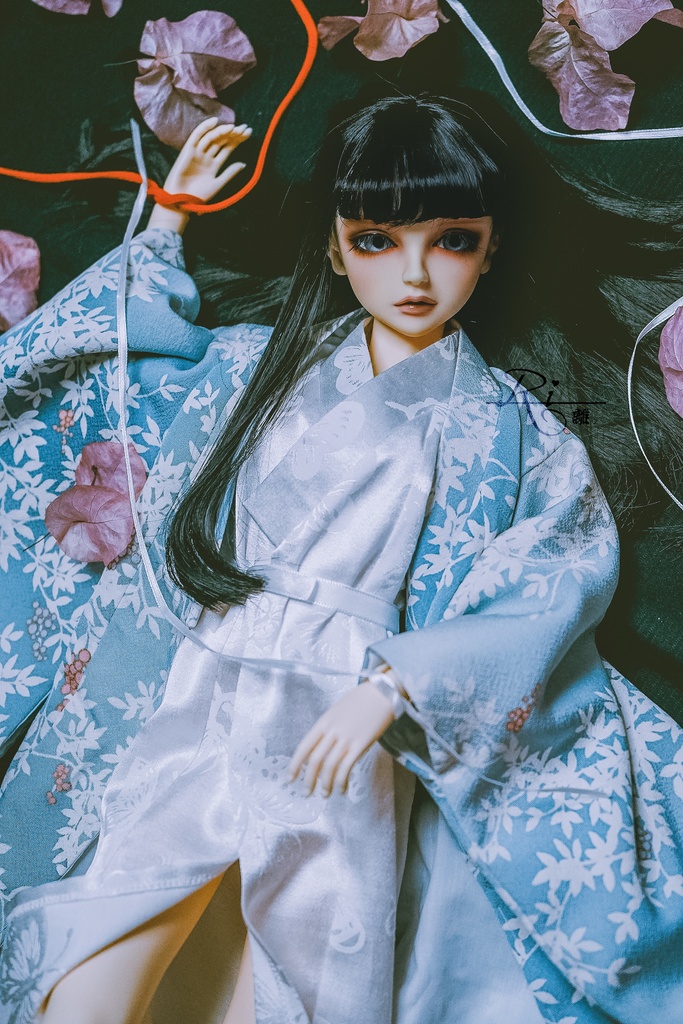 【展示】SD/SD13少女 着物 水色小紋