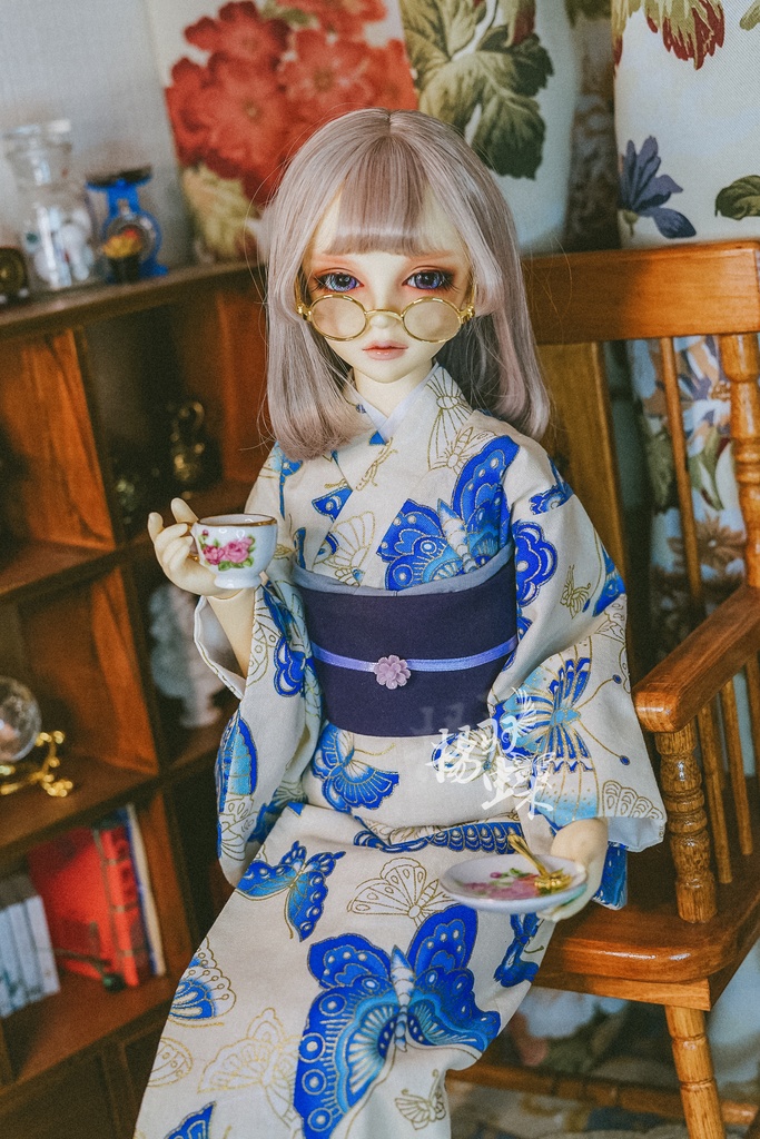 MDD (S/M胸)さくら柄の浴衣８点セット-