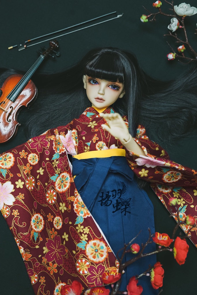 【完売・展示】SD13/DD 着物+袴セット 手鞠桜