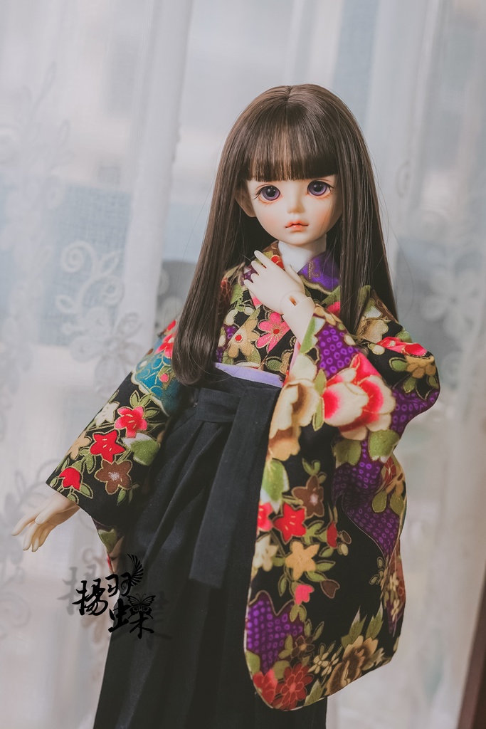 【再販】SDM/MSD/MDD　着物+袴セット　牡丹