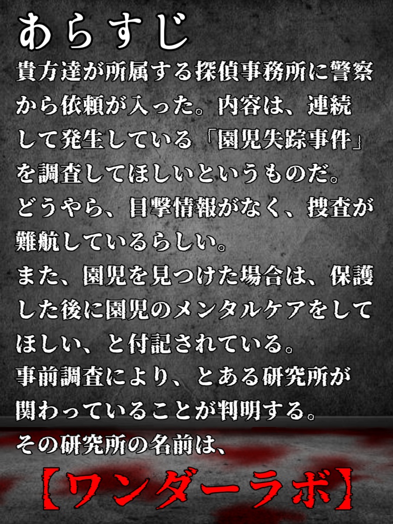 CoC6版シナリオ「わんだーらぼ」