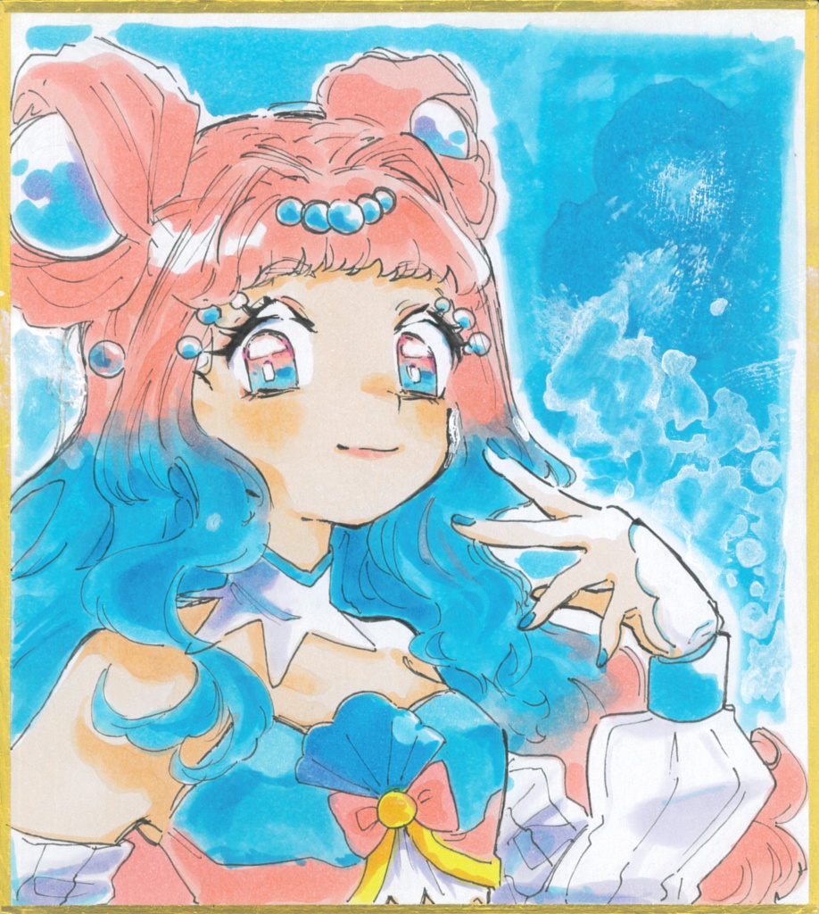 手描き色紙 キュアラメール