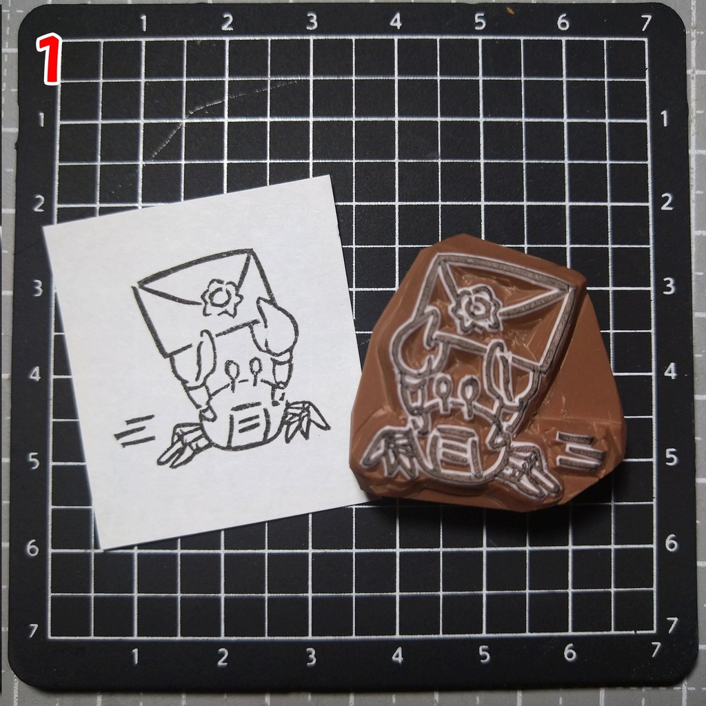 消しゴムはんこ 夏・海の生き物