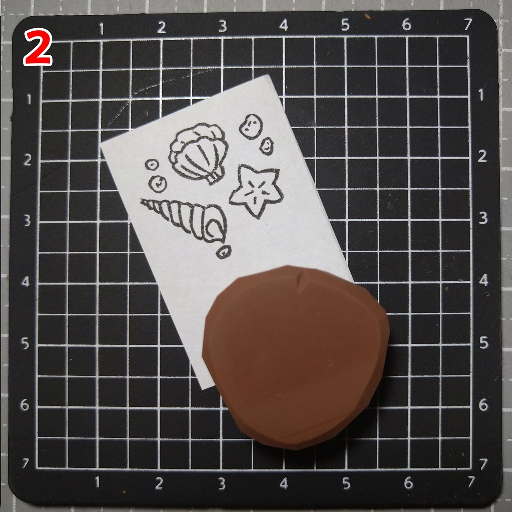 消しゴムはんこ 夏・海の生き物