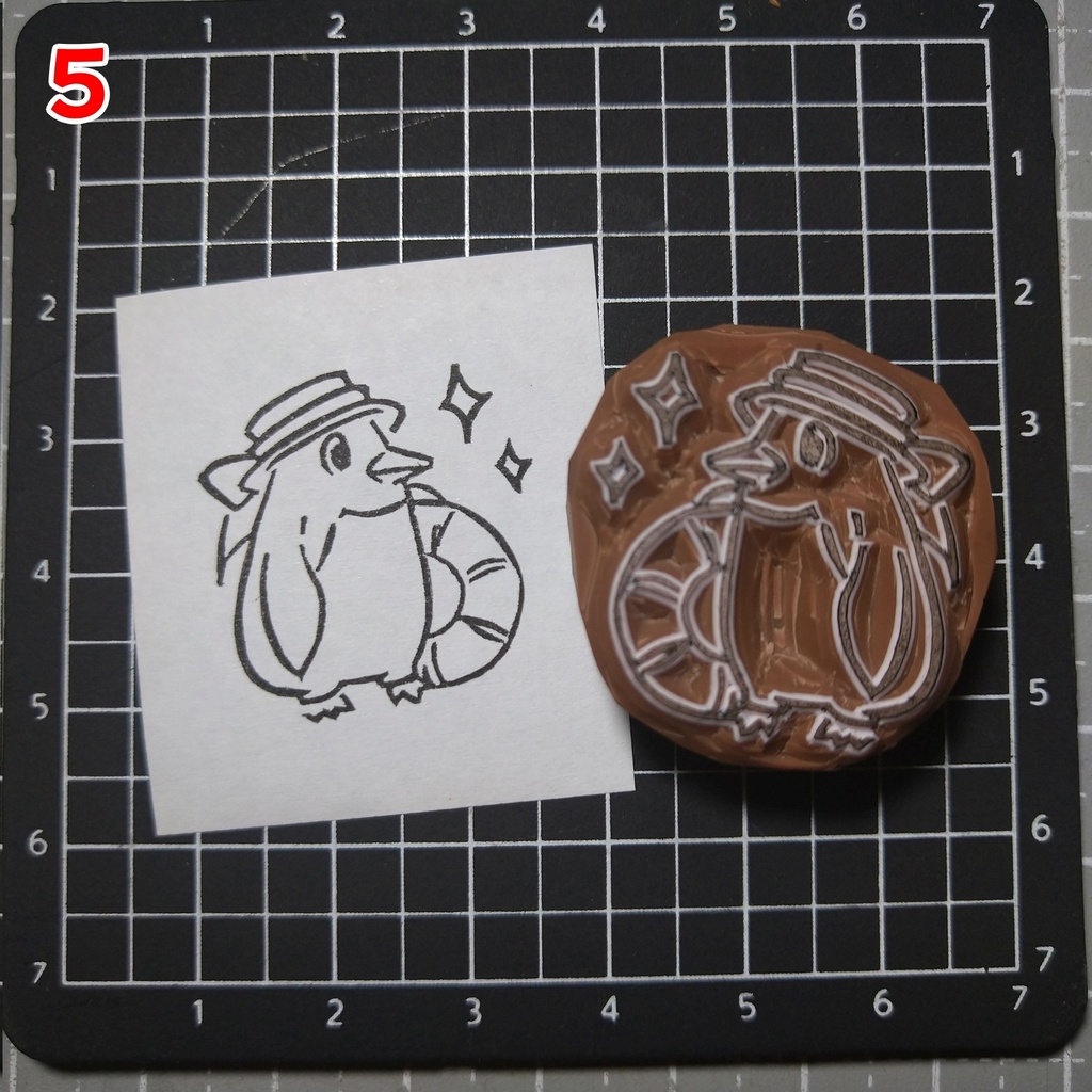 消しゴムはんこ 夏・海の生き物