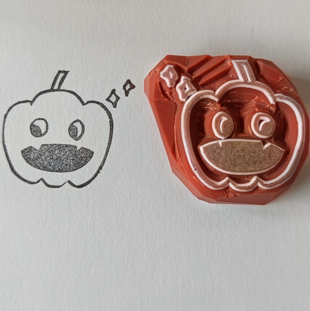 ハロウィン 消しゴムはんこ