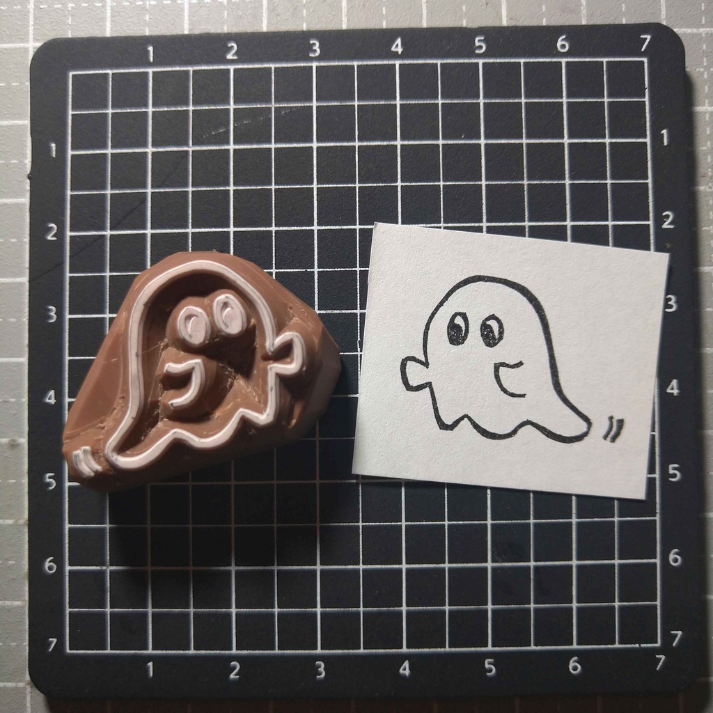 お化けの消しゴムはんこ　その1