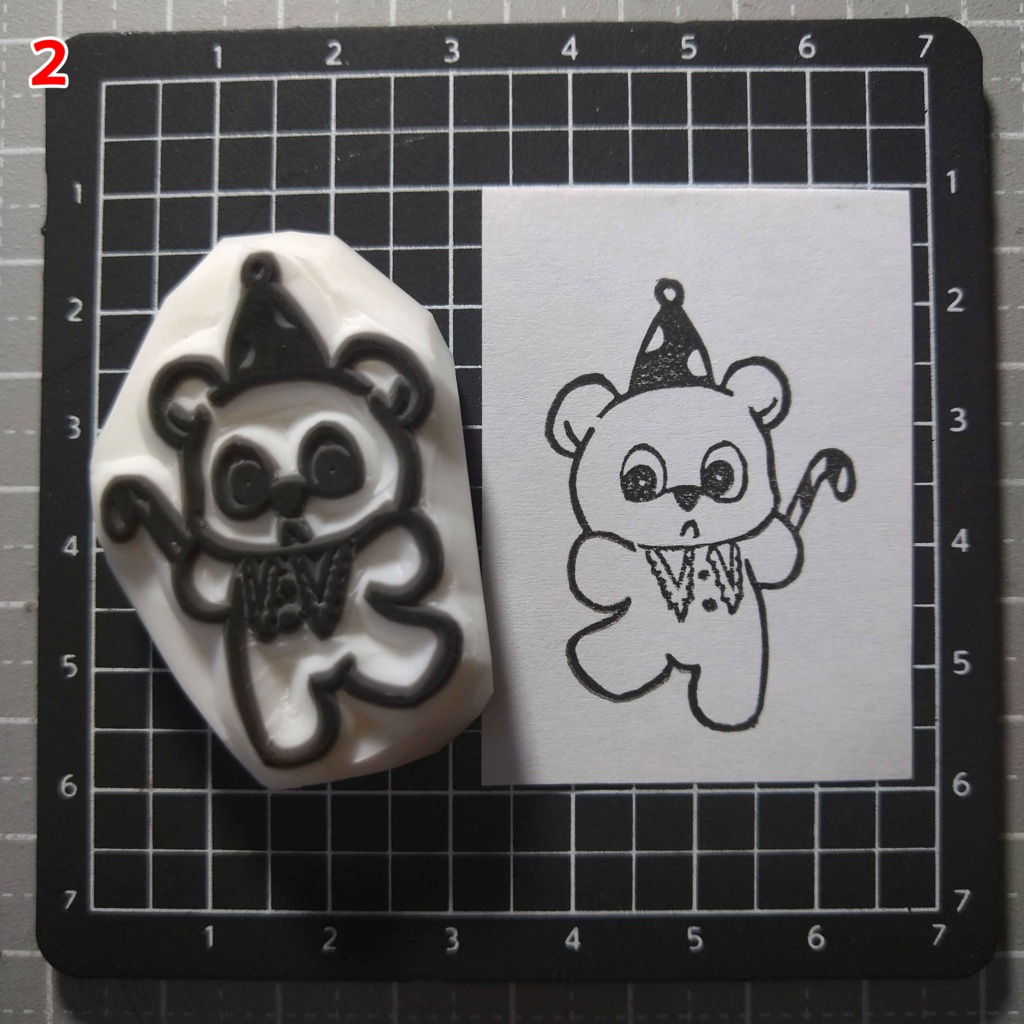 消しゴムはんこ 森の動物 くま・ねずみ・うさぎ・りす