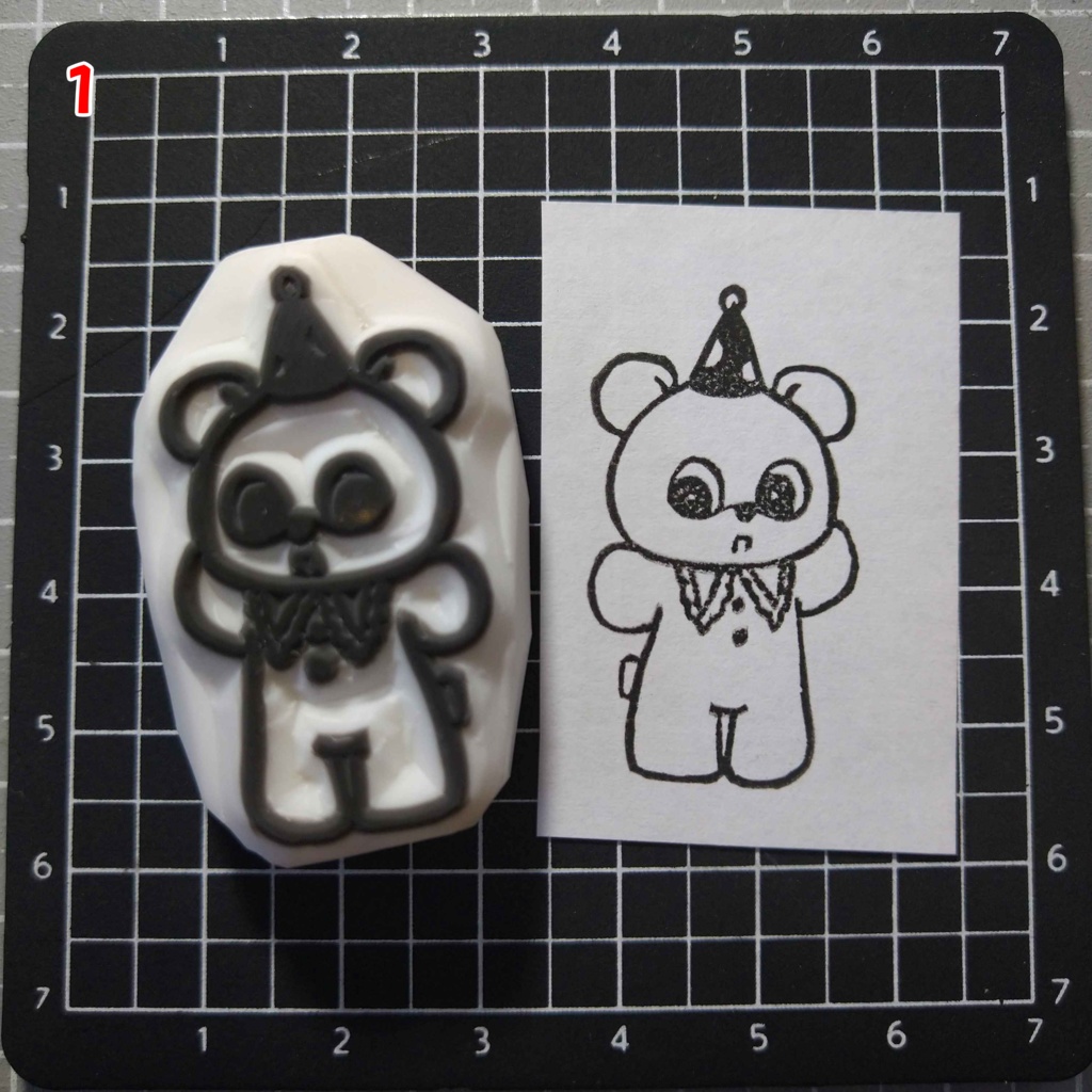 消しゴムはんこ 森の動物 くま・ねずみ・うさぎ・りす