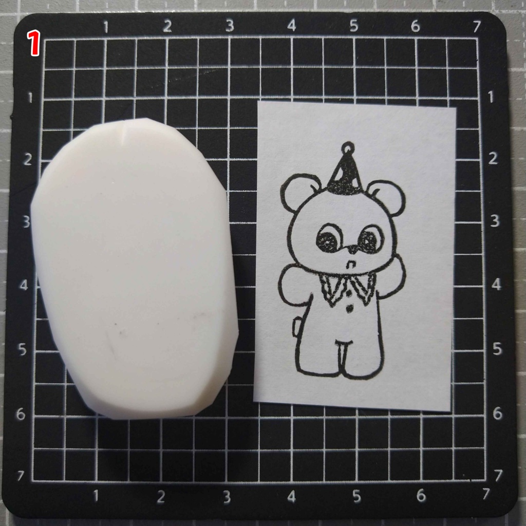 消しゴムはんこ 森の動物 くま・ねずみ・うさぎ・りす