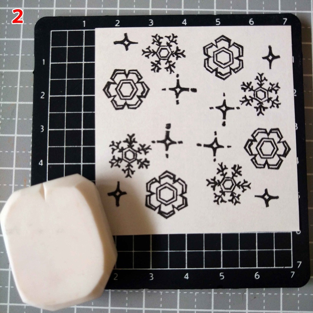 【1/31~2/1 単品50円引き】消しゴムはんこ 冬シリーズ たぬきときつね鍋もあります