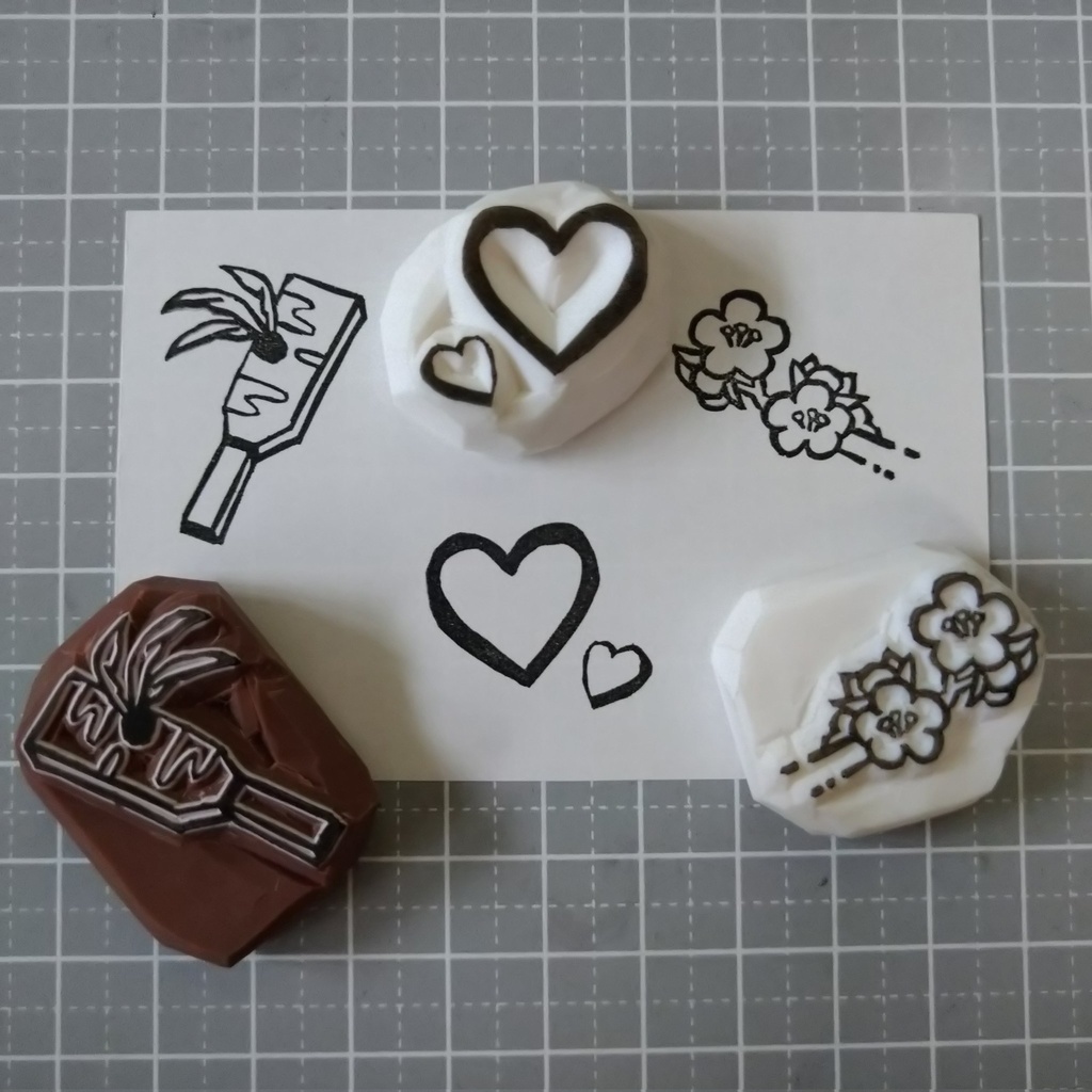 消しゴムはんこ　12ヶ月