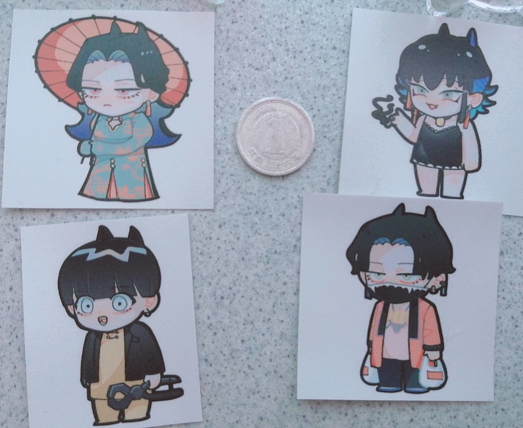 魑魅魍魎 ステッカー鬼魅ちゃん