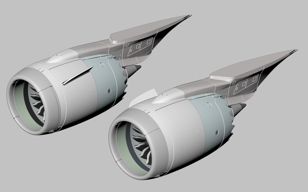 1/144 ボーイング 787-8用 GEnx-1Bエンジンセット 現行型 - Runway 34R