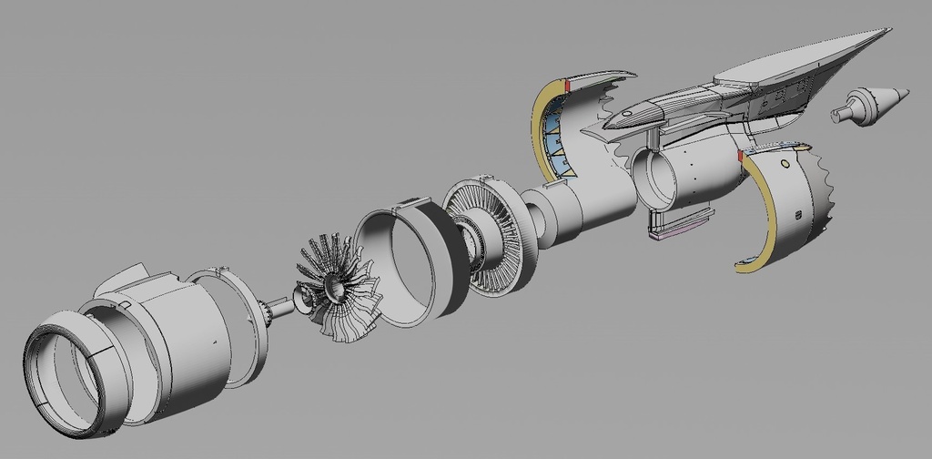 1/144 ボーイング 787 -8用 GEnx-1Bエンジンセット 現行型 Ver.2