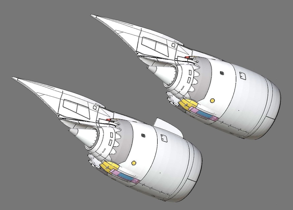 1/144 ボーイング 787 -8用 GEnx-1Bエンジンセット 現行型 Ver.2