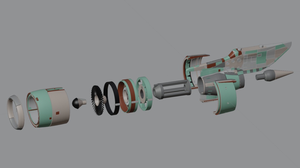 1/144 GE CF6-80C2エンジン アオシマ 航空自衛隊C-2輸送機用