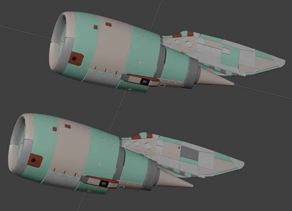 1/144 GE CF6-80C2エンジン アオシマ 航空自衛隊C-2輸送機用