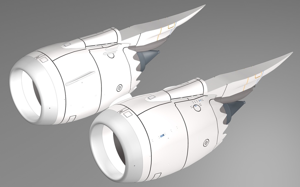 ハセガワ1/200 737用 LEAP-1Bパーツ サンプル