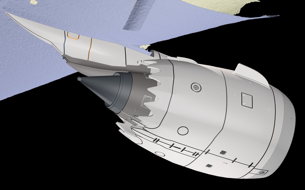 ハセガワ1/200 737用 LEAP-1Bパーツ サンプル