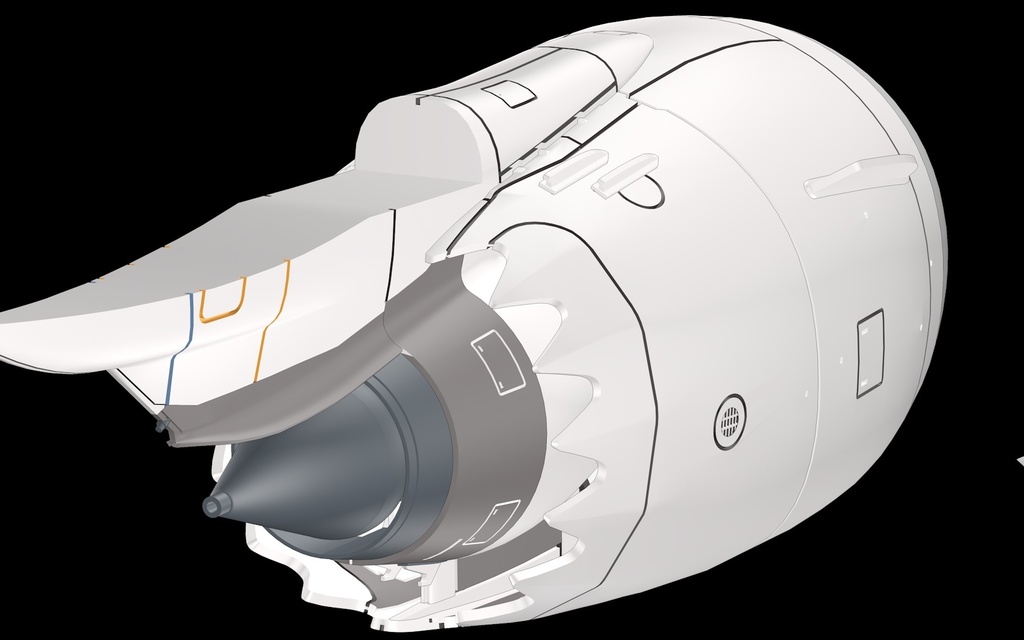 ハセガワ1/200 737用 LEAP-1Bパーツ サンプル