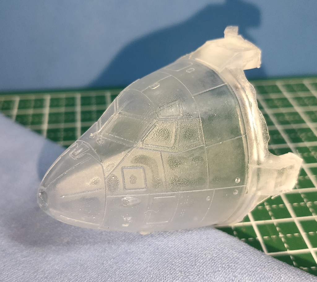 クリアーパーツのみ!!(ただしB品サンプル)1/144 航空自衛隊C-2 コレクトノーズ改造パーツセット用