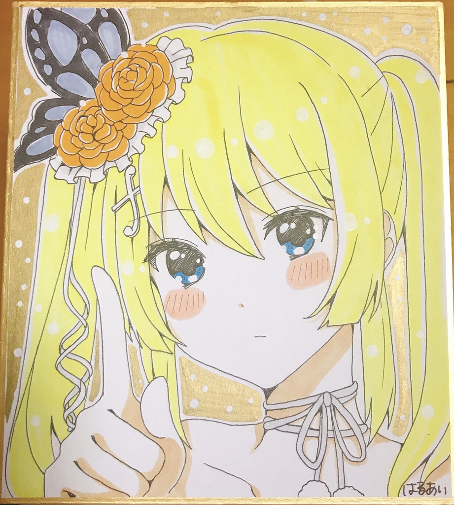 バトガ色紙 花音