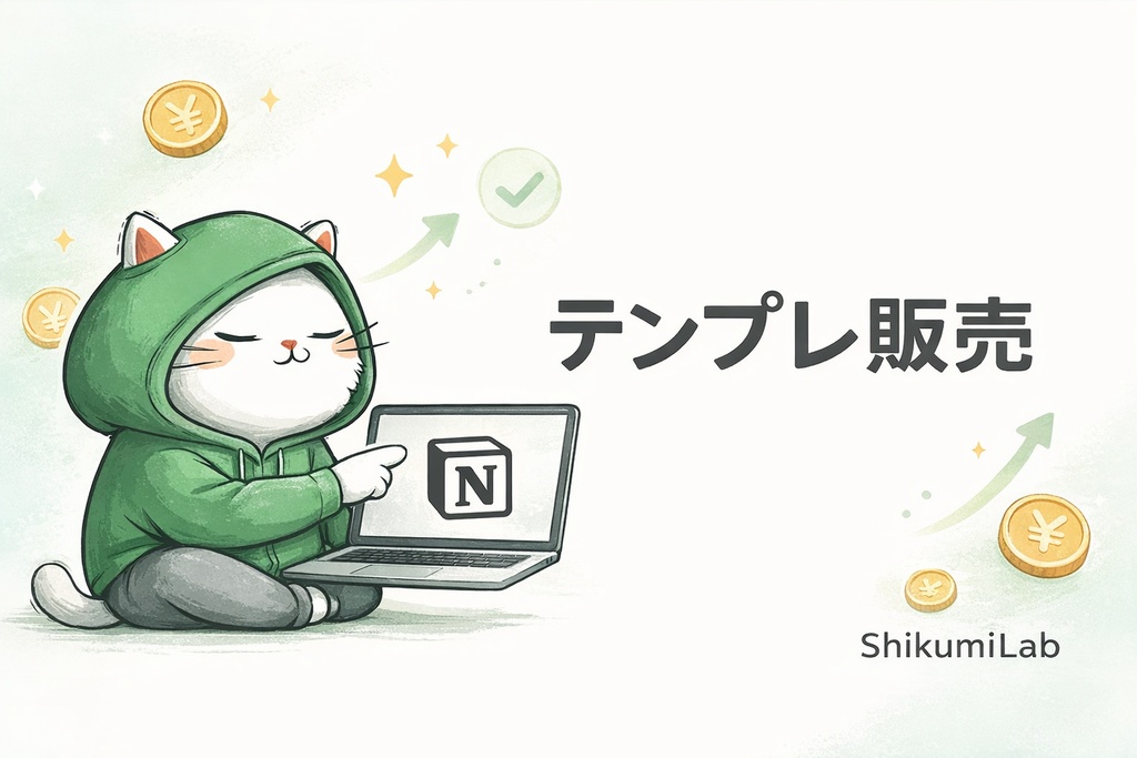 【ガイド6章+実践テンプレ6個】Notionテンプレート販売 月収10万円ロードマップ