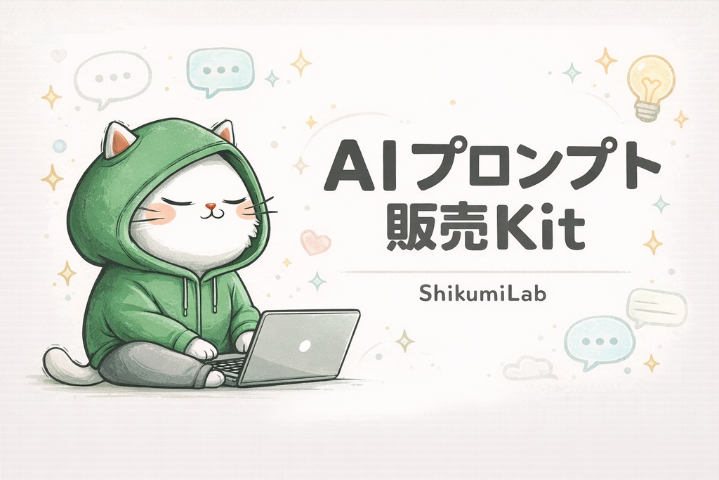 【ガイド+テンプレ9個】AIプロンプト集 Gumroad販売スターターキット